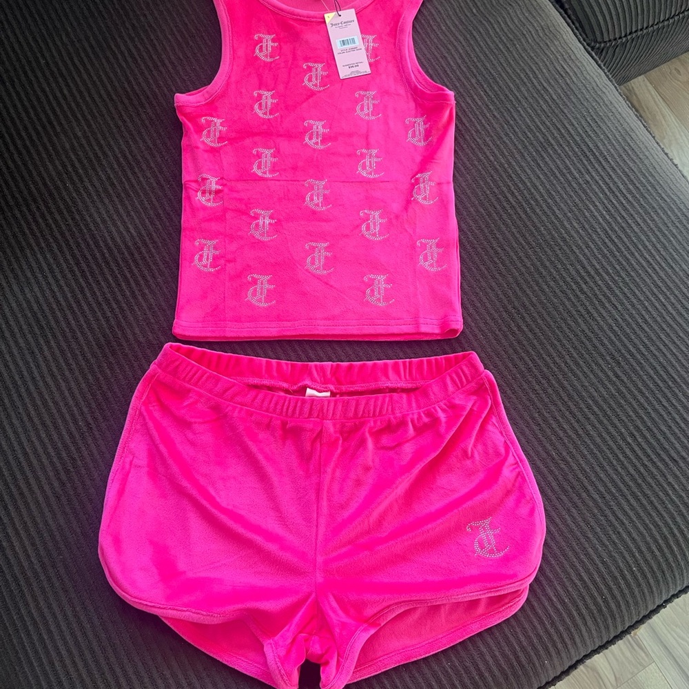 Juicy Couture Hot Pink Logo Pajama Set